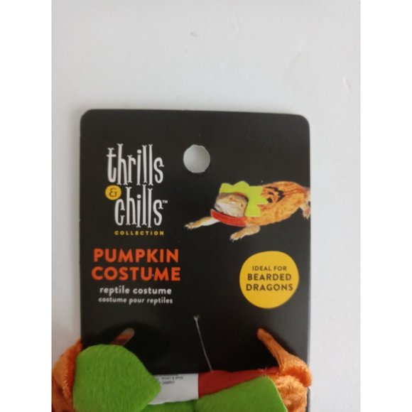 Thrills & Chills Collection Pumpkin Reptile Costume For Bearded Dragons - Picture 4 of 6